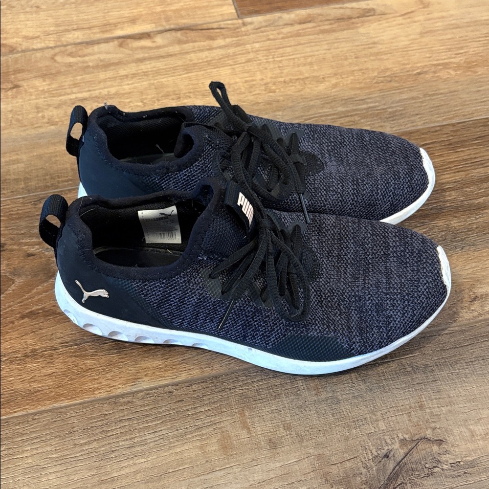 PUMA Charcoal and White Athletic Shoes